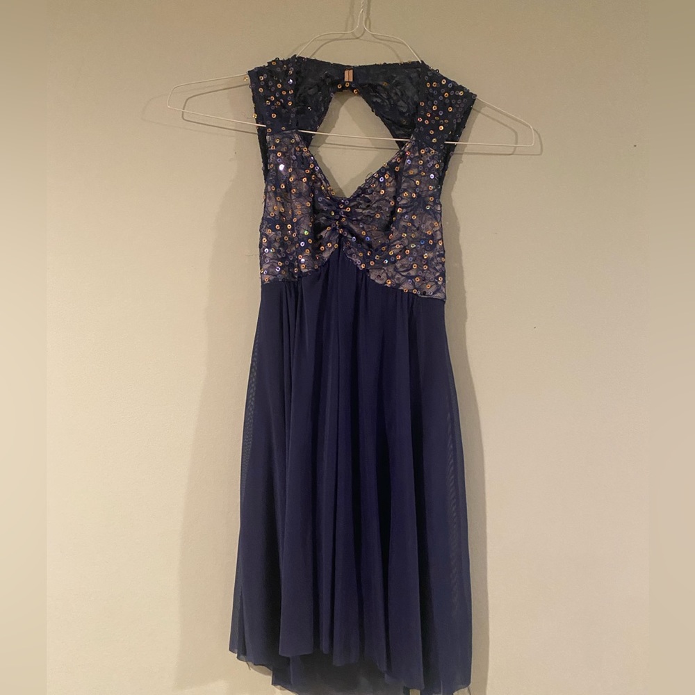 Navy Sequin Dance Costume Weissman